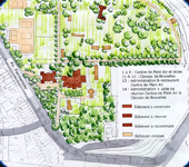 Conception en tant qu'architecte du projet de construction d'un centre aéré dans le Parc Parmentier construction d'un centre aéré