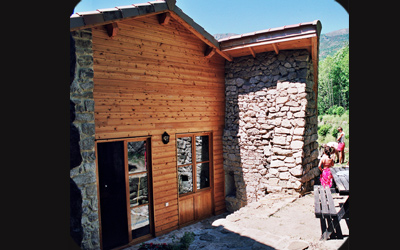 façade sud en bois modenne