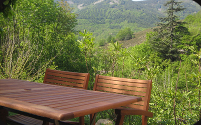 vue depuis la terrasse bois modenne